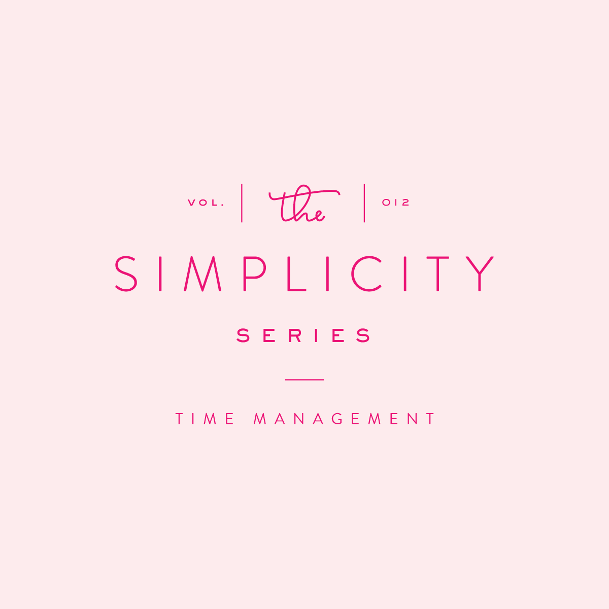 Simplified Schedule: Time Management